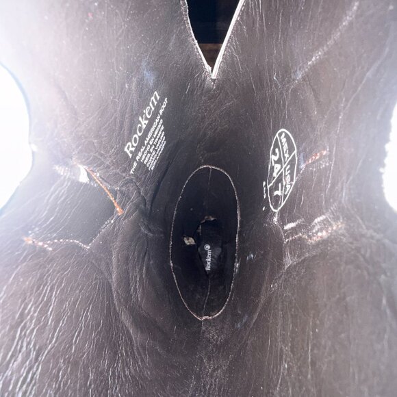 Rock’Em Wide Calf White Snip Toe Knee High Cowgirl Boots NWOT 7 - Picture 12 of 14